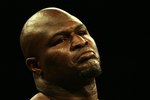 HOLLYWOOD, FL - JANUARY 06:  James 'Lights Out' Toney stares across the ring during his loss to Samuel 'Nigerian Nightmare' Peter in a WBC heavyweight title eliminator fight at the Hard Rock Hotel and Casino January 6, 2007 in Hollywood, Florida.  (Photo by Marc Serota/Getty Images)