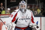 TORONTO, CANADA - JANUARY 22:  Braden Holtby #70 of the Washington Capitals positions himself in the net during game action at the Air Canada Centre against the Toronto Maple Leafs January 22, 2011 in Toronto, Ontario, Canada. (Photo by Abelimages/Getty Images)