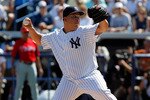 TAMPA, FL - FEBRUARY 26:  Pitcher Bartolo Colon #40 of the New York Yankees pitches against the Philadelphia Phillies during a Grapefruit League Spring Training Game at George M. Steinbrenner Field on February 26, 2011 in Tampa, Florida.  (Photo by J. Meric/Getty Images)