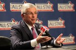 LOS ANGELES, CA - FEBRUARY 19:  NBA Commissioner David Stern addresses the media before the start of NBA All-Star Saturday Night at Staples Center on February 19, 2011 in Los Angeles, California.  (Photo by Noel Vasquez/Getty Images)