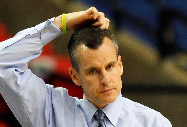ATLANTA, GA - MARCH 12:  Head coach Billy Donovan of the Florida Gators looks on during their game against the Vanderbilt Commodores in the semifinals of the SEC Men's Basketball Tournament at Georgia Dome on March 12, 2011 in Atlanta, Georgia.  (Photo by Kevin C. Cox/Getty Images)