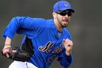 PORT ST. LUCIE, FL - FEBRUARY 17:  Pitcher Oliver Perez #46 of the New York Mets works out during spring training at Tradition Field on February 17, 2011 in Port St. Lucie, Florida.  (Photo by Marc Serota/Getty Images)