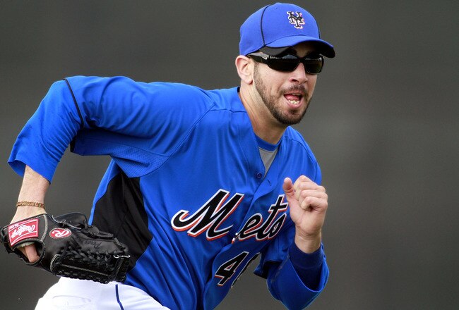PORT ST. LUCIE, FL - FEBRUARY 17:  Pitcher Oliver Perez #46 of the New York Mets works out during spring training at Tradition Field on February 17, 2011 in Port St. Lucie, Florida.  (Photo by Marc Serota/Getty Images)