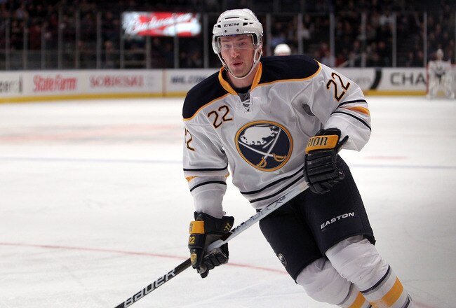 NEW YORK, NY - MARCH 01: Brad Boyes #22 of the Buffalo Sabres skates against the New York Rangers at Madison Square Garden on March 1, 2011 in New York City.  (Photo by Nick Laham/Getty Images)