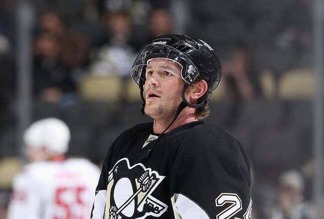 PITTSBURGH, PA - FEBRUARY 21:  Matt Cooke #24 of the Pittsburgh Penguins warms up before the NHL game against the Washington Capitals at Consol Energy Center on February 21, 2011 in Pittsburgh, Pennsylvania. The Capitals defeated the Penguins 1-0.  (Photo by Christian Petersen/Getty Images)