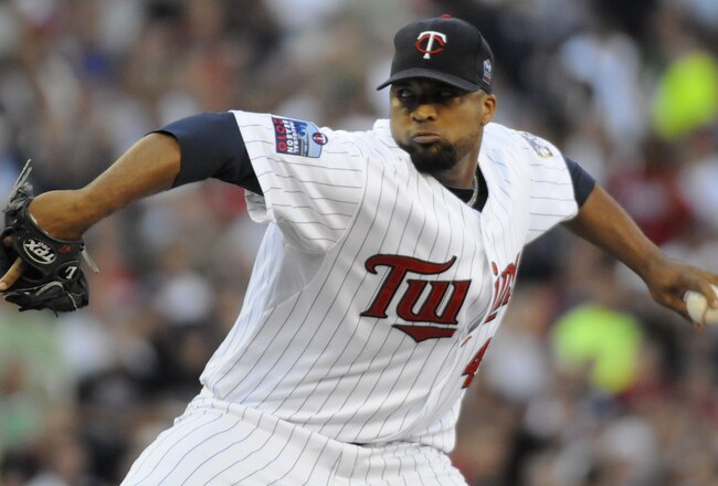 MINNEAPOLIS, MN - JUNE 28: Francisco Liriano #47 of the Minnesota Twins pitches in the first inning against the Detroit Tigers during their game on June 28, 2010 at Target Field in Minneapolis, Minnesota. Tigers won 7-5. (Photo by Hannah Foslien /Getty Images)
