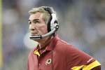 DETROIT - OCTOBER 31: Washington Redskins head coach Mike Shanahan watches the action during the game against the Detroit Lions at Ford Field on October 31, 2010 in Detroit, Michigan. The Lions defeated the Redskins 37-25.  (Photo by Leon Halip/Getty Images)