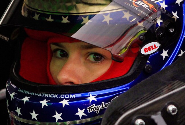 BRISTOL, TN - MARCH 18:  Danica Patrick, driver of the #7 GoDaddy.com Chevrolet, sits in her car during practice for the NASCAR Nationwide Series Scotts EZ Seed 300 at Bristol Motor Speedway on March 18, 2011 in Bristol, Tennessee.  (Photo by Chris Trotman/Getty Images)
