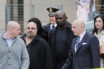 NEW CITY, NY - MARCH 22:  Former professional football player Lawrence Taylor (4rd from L) is seen leaving the courthouse after his hearing at Rockland County Courthouse on March 22, 2011 in New City, New York.  (Photo by Mike Coppola/Getty Images)