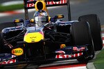 MELBOURNE, AUSTRALIA - MARCH 25:  Sebastian Vettel of Germany and Red Bull Racing drives during practice for the Australian Formula One Grand Prix at the Albert Park Circuit on March 25, 2011 in Melbourne, Australia.  (Photo by Paul Gilham/Getty Images)