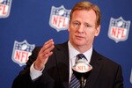 NEW ORLEANS, LA - MARCH 21: NFL commissioner Roger Goodell addresses the media during the NFL Annual Meetings at the Roosevelt Hotel on March 21, 2011 in New Orleans, Louisiana. Despite a NFL owners imposed lockout in effect since March 12 the league is conducting it's annual owners meeting in New Orleans(Photo by Sean Gardner/Getty Images)