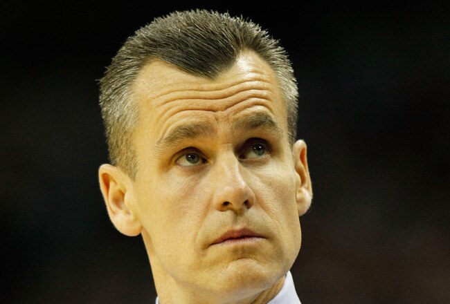 NEW ORLEANS, LA - MARCH 26:  Head coach Billy Donovan of the Florida Gators looks on during the second half of their game against the Butler Bulldogs in the Southeast regional final of the 2011 NCAA men's basketball tournament at New Orleans Arena on March 26, 2011 in New Orleans, Louisiana.  (Photo by Kevin C. Cox/Getty Images)