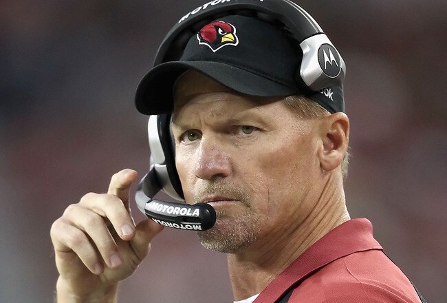 GLENDALE, AZ - DECEMBER 12:  Head coach  Ken Whisenhunt of the Arizona Cardinals watches from the sidelines during the NFL game against the Denver Broncos at the University of Phoenix Stadium on December 12, 2010 in Glendale, Arizona. The Cardinals defeated the Broncos 43-13.  (Photo by Christian Petersen/Getty Images)