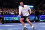 NEW YORK, NY - FEBRUARY 28:  Ivan Lendl hits a return against John McEnroe during the BNP Paribas Showdown at Madison Square Garden on February 28, 2011 in New York City.  (Photo by Nick Laham/Getty Images)