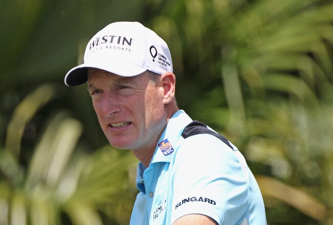 DORAL, FL - MARCH 13:  Jim Furyk watches a shot during the final round of the 2011 WGC- Cadillac Championship at the TPC Blue Monster at the Doral Golf Resort and Spa on March 13, 2011 in Doral, Florida.  (Photo by Sam Greenwood/Getty Images)
