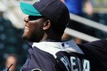 GOODYEAR, AZ - MARCH 11:  Michael Pineda #36 of the Seattle Mariners delivers a pitch against the Cleveland Indians at Goodyear Ballpark on March 11, 2011 in Goodyear, Arizona.  (Photo by Norm Hall/Getty Images)