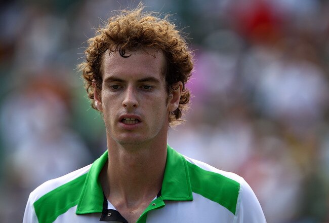 KEY BISCAYNE, FL - MARCH 25:  Andy Murray of Great Britain looks on against Alex Bogomolov Jr. during the Sony Ericsson Open at Crandon Park Tennis Center on March 25, 2011 in Key Biscayne, Florida.  (Photo by Clive Brunskill/Getty Images)