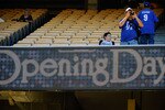 LOS ANGELES, CA - MARCH 31:  A fan takes a photograph from the seats prior to the San Francisco Giants playing the Los Angeles Dodgers on Opening Day at Dodger Stadium on March 31, 2011 in Los Angeles, California.  (Photo by Kevork Djansezian/Getty Images)