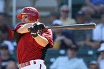 SCOTTSDALE, AZ - MARCH 09:  Willie Bloomquist #18 of the Arizona Diamondbacks bats against the Milwaukee Brewers during the spring training game at Salt River Fields at Talking Stick on March 9, 2011 in Scottsdale, Arizona.  (Photo by Christian Petersen/Getty Images)