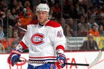 PHILADELPHIA, PA - JANUARY 25:  Andrei Kostitsyn #46 of the Montreal Canadiens waits for a faceoff in an NHL hockey game against the Philadelphia Flyers at the Wells Fargo Center on January 25, 2011 in Philadelphia, Pennsylvania.  (Photo by Paul Bereswill/Getty Images)