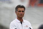BOURBONNAIS, IL - JULY 30: General manager Jerry Angelo of the Chicago Bears watches a summer training camp practice at Olivet Nazarene University on July 30, 2010 in Bourbonnais, Illinois. (Photo by Jonathan Daniel/Getty Images)