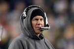 FOXBORO, MA - DECEMBER 19:  Bill Belichick, head coach of the New England Patriots, looks on during the second quarter of the game against the Green Bay Packers at Gillette Stadium on December 19, 2010 in Foxboro, Massachusetts.  (Photo by Elsa/Getty Images)