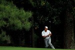 AUGUSTA, GA - APRIL 08:  Tiger Woods watches his second shot on the 18th hole during the second round of the 2011 Masters Tournament at Augusta National Golf Club on April 8, 2011 in Augusta, Georgia.  (Photo by David Cannon/Getty Images)