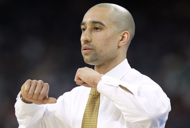 HOUSTON, TX - APRIL 02:  Head coach Shaka Smart of the Virginia Commonwealth Rams reacts from the sidelines against the Butler Bulldogs during the National Semifinal game of the 2011 NCAA Division I Men's Basketball Championship at Reliant Stadium on April 2, 2011 in Houston, Texas.  (Photo by Andy Lyons/Getty Images)