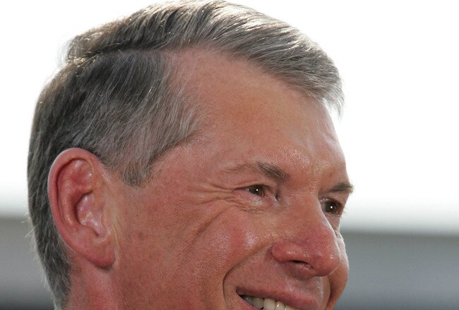 GREEN BAY, WI - JUNE 22:   Vince McMahon attends a press conference about the WWE at the Austin Straubel International Airport on June 22, 2009 in Green Bay, Wisconsin.  (Photo by Mark A. Wallenfang/Getty Images)