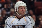 ANAHEIM, CA - APRIL 13:  Mike Fisher #12 of the Nashville Predators looks on against the Anaheim Ducks in Game One of the Western Conference Quarterfinals during the 2011 NHL Stanley Cup Playoffs at Honda Center on April 13, 2011 in Anaheim, California. The Predators defeated the Ducks 4-1.  (Photo by Jeff Gross/Getty Images)
