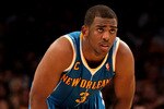 LOS ANGELES, CA - APRIL 17:  Chris Paul #3 of the New Orleans Hornets stands on the court against the Los Angeles Lakers in Game One of the Western Conference Quarterfinals in the 2011 NBA Playoffs on April 17, 2011 at Staples Center in Los Angeles, California. The Hornets won 109-100.  NOTE TO USER: User expressly acknowledges and agrees that, by downloading and or using this photograph, User is consenting to the terms and conditions of the Getty Images License Agreement.  (Photo by Stephen Dunn/Getty Images)