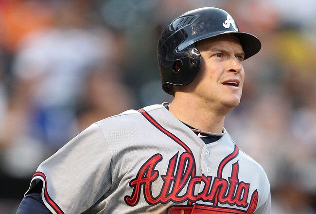 NEW YORK - SEPTEMBER 18:  Nate McLouth #24 of the Atlanta Braves rounds the bases after hitting a home run against  the New York Mets in the ninth inning of their game on September 18, 2010 at Citi Field in the Flushing neighborhood of the Queens borough of New York City.  (Photo by Al Bello/Getty Images)