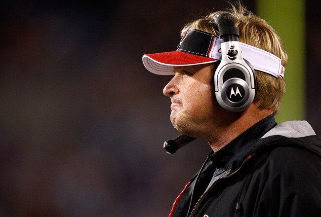 CHARLOTTE, NC - DECEMBER 08:  Head coach Jon Gruden of the Tampa Bay Buccaneers watches during a game against the Carolina Panthers at Bank of America Stadium on December 8, 2008 in Charlotte, North Carolina  (Photo by Streeter Lecka/Getty Images)