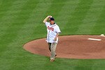 ATLANTA, GA - APRIL 08:  Former Atlanta Braves manager Bobby Cox throws out the first pitch during their opening day game against the Philadelphia Phillies at Turner Field on April 8, 2011 in Atlanta, Georgia.  (Photo by Streeter Lecka/Getty Images)