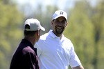 BEDMINSTER, NJ - APRIL 23:  Tom Glavine  (L) and John Smoltz walk up the fairway during a taping of 'Trump's Fabulous World of Golf' at the Trump National Golf Club on April 23, 2010 in Bedminster, New Jersey.  (Photo by Jeff Zelevansky/Getty Images for the Golf Channel)
