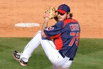 GOODYEAR, AZ - FEBRUARY 27:  Alex White #79 of the Cleveland Indians gets ready to deliver a pitch against the Cincinnati Reds at Goodyear Ballpark on February 27, 2011 in Goodyear, Arizona.  (Photo by Norm Hall/Getty Images)