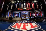 NEW YORK, NY - APRIL 28:  A general view of the draft stage during the 2011 NFL Draft at Radio City Music Hall on April 28, 2011 in New York City.  (Photo by Chris Trotman/Getty Images)