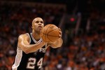 PHOENIX - MAY 03:  Richard Jefferson #24 of the San Antonio Spurs shoots a free throw shot against the Phoenix Suns during Game One of the Western Conference Semifinals of the 2010 NBA Playoffs at US Airways Center on May 3, 2010 in Phoenix, Arizona.  The Suns defeated the Spurs 111-102 to take a 1-0 series lead.  NOTE TO USER: User expressly acknowledges and agrees that, by downloading and or using this photograph, User is consenting to the terms and conditions of the Getty Images License Agreement.  (Photo by Christian Petersen/Getty Images)