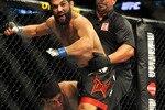 PHILADELPHIA - AUGUST 08:  (Front)  Johny Hendricks battles Amir Sadollah during their Welterweight bout at UFC 101: Declaration at the Wachovia Center on August 8, 2009 in Philadelphia, Pennsylvania.  Hendricks defeated Amir Sadollah by unanimous decision.  (Photo by Jon Kopaloff/Getty Images)