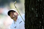 AUGUSTA, GA - APRIL 07:  Steve Marino watches a shot on the first hole during the first round of the 2011 Masters Tournament at Augusta National Golf Club on April 7, 2011 in Augusta, Georgia.  (Photo by Andrew Redington/Getty Images)
