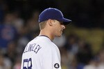 LOS ANGELES, CA - MAY 03:  Pitcher Chad Billingsley #58 of the Los Angeles Dodgers looks on after giving up a solo home run to Carlos Pena of the Chicago Cubs in the seventh inning at Dodger Stadium on May 3, 2011 in Los Angeles, California.  (Photo by Jeff Gross/Getty Images)