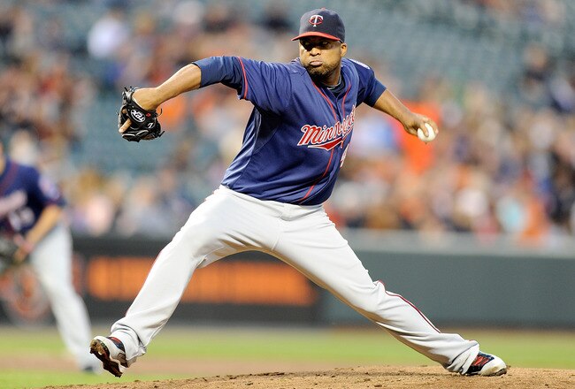 BALTIMORE, MD - APRIL 18:  Francisco Liriano #47 of the Minnesota Twins pitches against the Baltimore Orioles at Oriole Park at Camden Yards on April 18, 2011 in Baltimore, Maryland.  (Photo by Greg Fiume/Getty Images)
