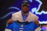 NEW YORK, NY - APRIL 28:  Nick Fairley, #13 overall pick by the Detriot Lions, holds up a jersey during the 2011 NFL Draft at Radio City Music Hall on April 28, 2011 in New York City.  (Photo by Chris Trotman/Getty Images)