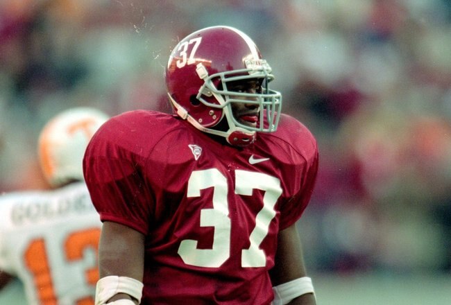23 Oct 1999: Shaun Alexander #37 of the Alabama Crimson Tide walks on the field during the game against the Tennessee Volunteers at the Bryant Denny Stadium in Tuscaloosa, Alabama. The Volunteers defeated the Crimson Tide 21-7. Mandatory Credit: Elsa Hasch  /Allsport