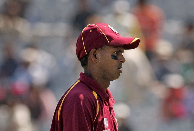 MOHALI, INDIA - MARCH 11:  Shivnarine Chanderpaul of the West Indies departs after getting out caught William Porterfield bowled Kevin O'Brien of Ireland for 35 during the 2011 ICC World Cup Group B match between Ireland and the West Indies at Punjab Cricket Association Stadium on March 11, 2011 in Mohali, India.  (Photo by Graham Crouch/Getty Images)
