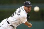 DETROIT - MAY 02:  Justin Verlander #35 of the Detroit Tigers pitches against the Los Angeles Angels of Anaheim on May 2, 2010 at Comerica Park in Detroit, Michigan.  (Photo by Leon Halip/Getty Images)