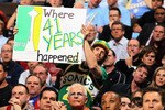 DENVER, CO - APRIL 23:  Seattle Sonics fans display signs as the support the Denver Nuggets against the Oklahoma City Thunder in Game Three of the Western Conference Quarterfinals in the 2011 NBA Playoffs on April 23, 2011 at the Pepsi Center in Denver, Colorado. NOTE TO USER: User expressly acknowledges and agrees that, by downloading and or using this photograph, User is consenting to the terms and conditions of the Getty Images License Agreement.  (Photo by Doug Pensinger/Getty Images)