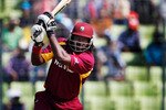 DHAKA, BANGLADESH - MARCH 23:  Chris Gayle of West Indies bats during the 1st quarterfinal of the ICC Cricket World Cup at Shere-e-Bangla National Stadium on March 23, 2011 in Dhaka, Bangladesh.  (Photo by Daniel Berehulak/Getty Images)