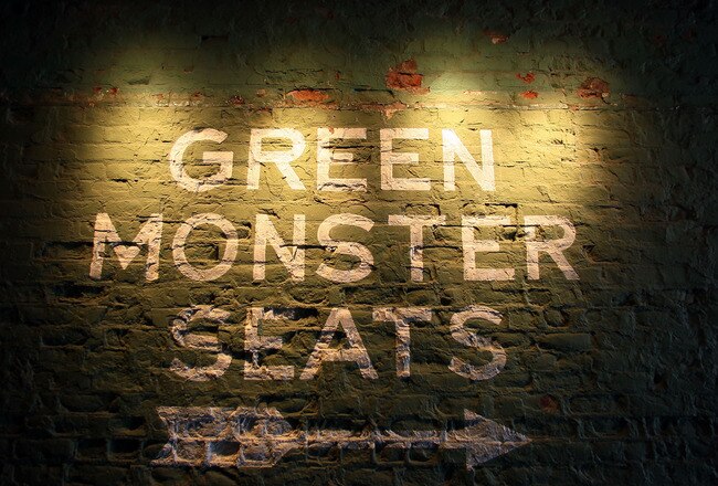BOSTON - AUGUST 01:  The sign directs fans to the Green Monster seats during the game between the Detroit Tigers and the Boston Red Sox on August 1, 2010 at Fenway Park in Boston, Massachusetts.  (Photo by Elsa/Getty Images)