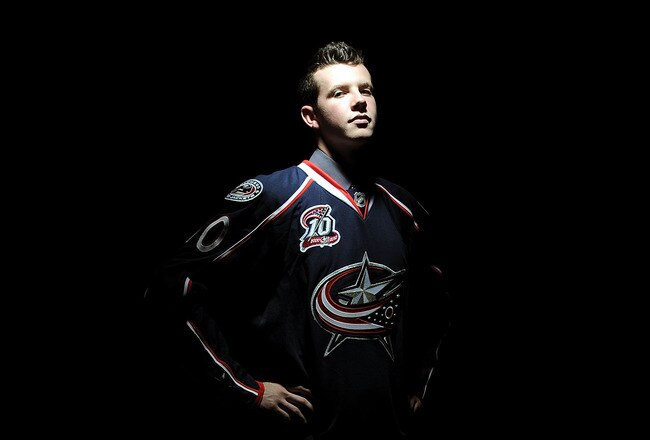 LOS ANGELES, CA - JUNE 25:  Ryan Johansen, drafted fourth overall by the Columbus Blue Jackets, poses for a portrait during the 2010 NHL Entry Draft at Staples Center on June 25, 2010 in Los Angeles, California.  (Photo by Harry How/Getty Images)